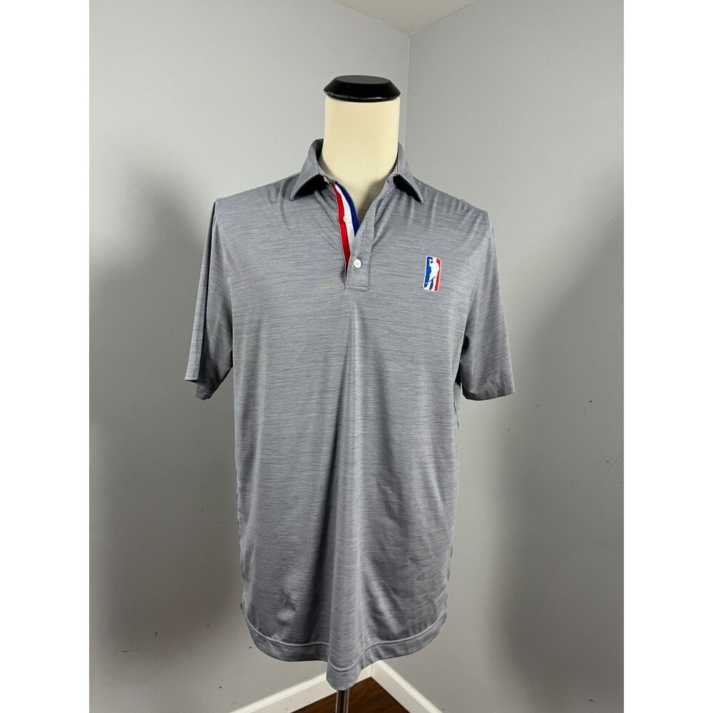 USAG U Suck At Golf Performance Polo Shirt Gray Heather Men's Large